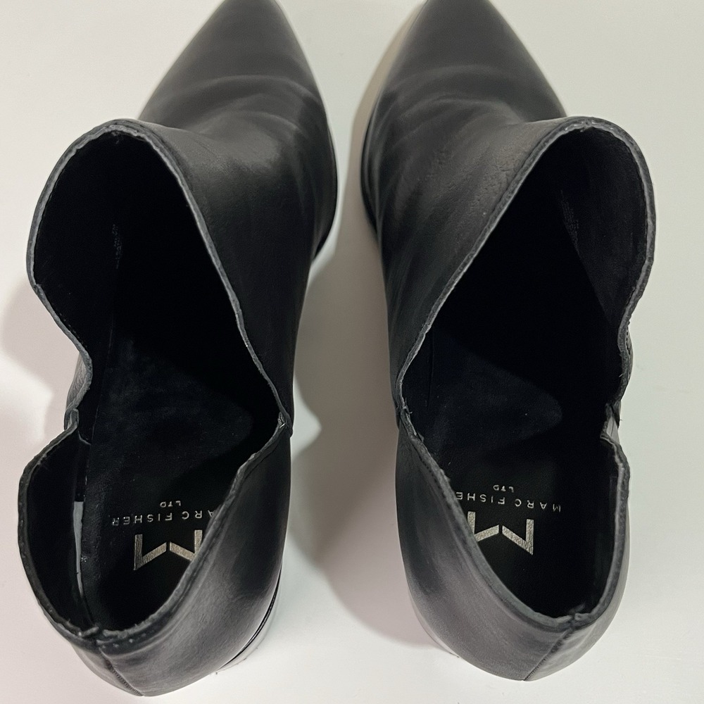 Marc Fisher Women's Yilda Cut Out Black Leather‎ Boots Sz 7 Western Bootie - Picture 8 of 10